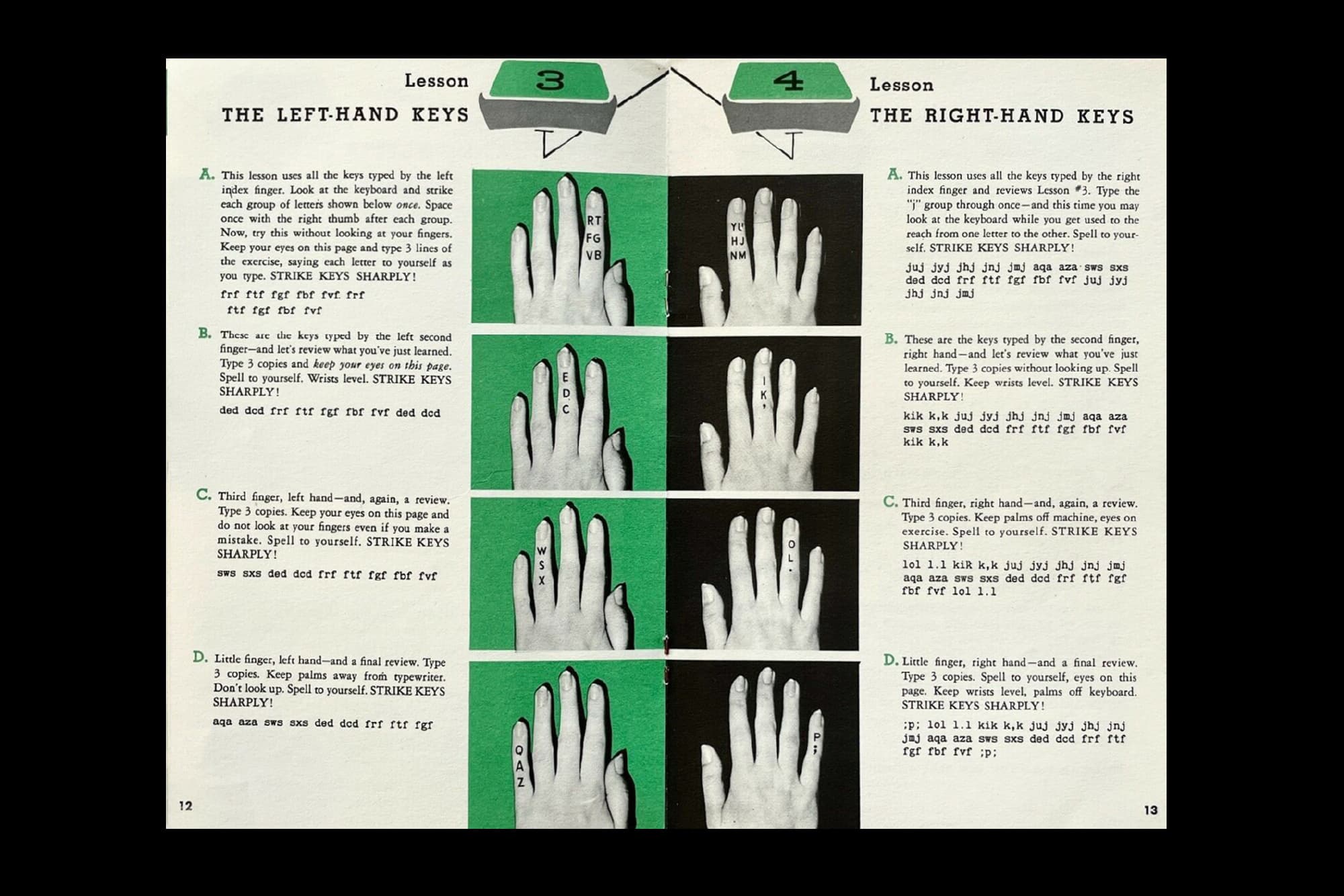 Remington Rand Portable Typewriter, Type Right Away! Instruction booklet,&nbsp;1950s, United States